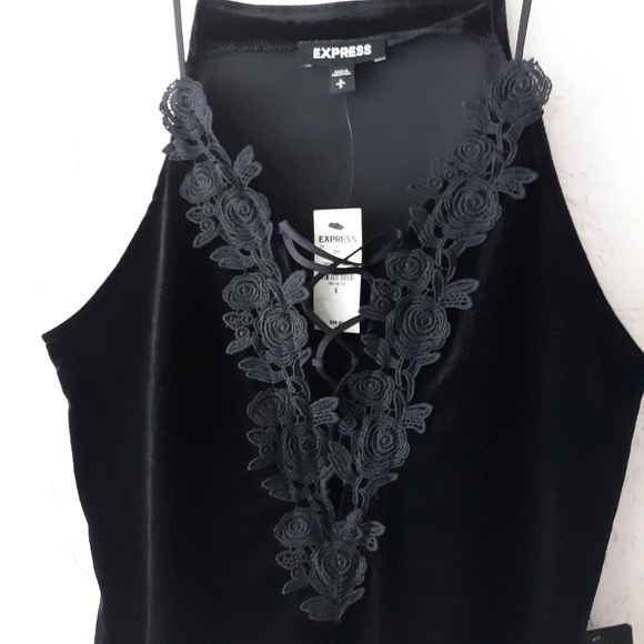 NWT Express Size S Velvet Thong Bodysuit - Picture 4 of 7